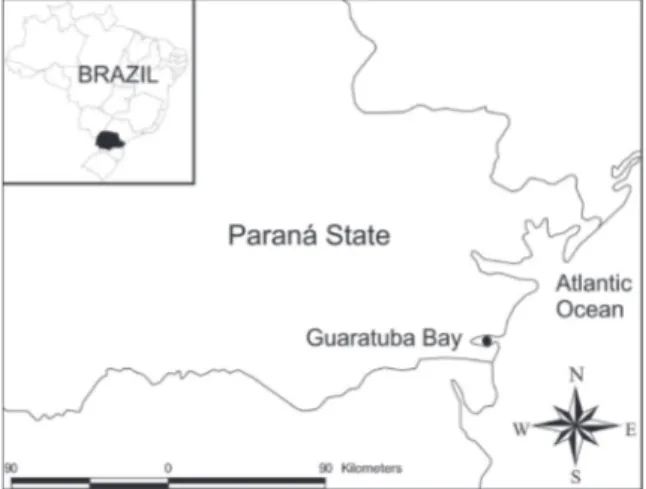 Figure 1. Location of Guaratuba Bay, Paraná State, Brazil.