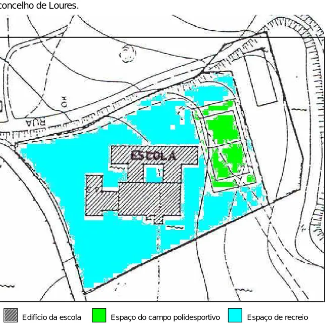 Figura 2 – Planta da localização da Escola (escala 1/2000)