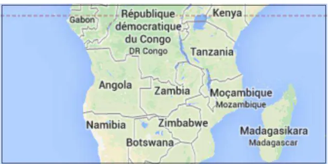 Figura 1: Mapa de localização geográfica de Angola 