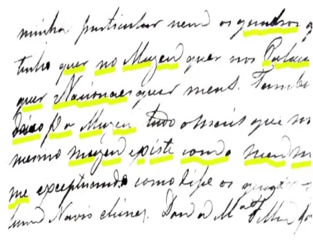 Figura 6 -  Fragmento  da carta de D. Pedro de Alcântara depois da abdicação com recolha e doação de  bens 12  Fonte:Arquivo Nacional do Rio de Janeiro 