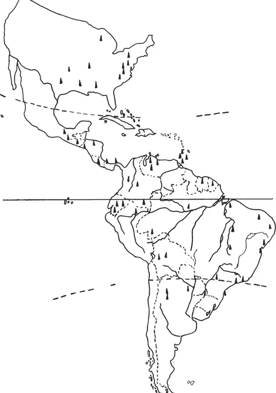 Fig. 23: distribution of Culicoides paraensis (Goeldi, 1905)