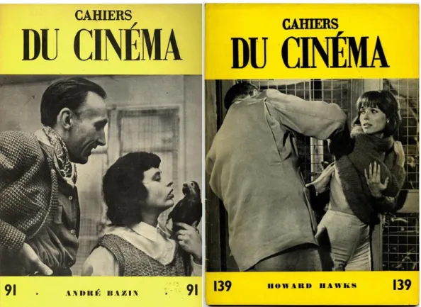 Figura 12 – Capas das edições 91, de janeiro de 1959, e 139, de janeiro de 1963, da Revista Cahiers du  Cinéma 33