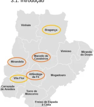 Figura 3.1 – Mapa do distrito de Bragança 