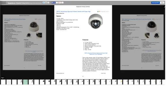 Figura 5: Catálogo da marca “Megapixall Analog Cameras” criado na plataforma “Catalog  Machine” visualizado num computador (Fonte: www.catalogmachine.com) 