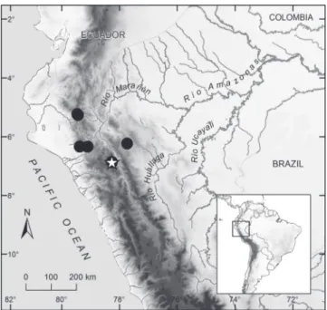 Fig. 2.  Geographic distribution of Chaetostoma spondylus. 