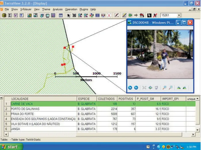 Fig. 6: application for monitoring the foci of schistosomiasis vectors at Carne de Vaca, goiana, Pernambuco, Brazil (KC Araújo, unpublished  observations)