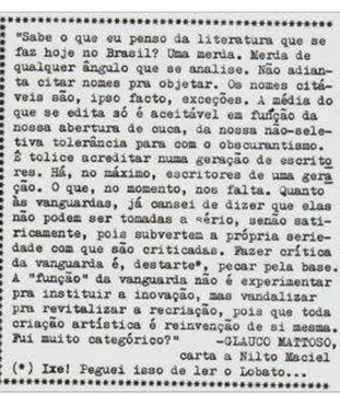 FIGURA 11: Detalhe do fólio de Jornal Dobrabil, de Glauco Mattoso. 