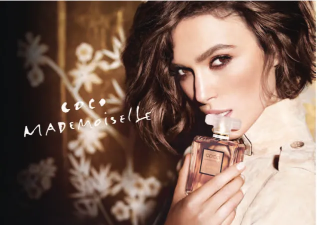 Figura 13 – Campanha publicitária do perfume Coco Mademoiselle, da Chanel, com a atriz Keira Knightley,  2011 