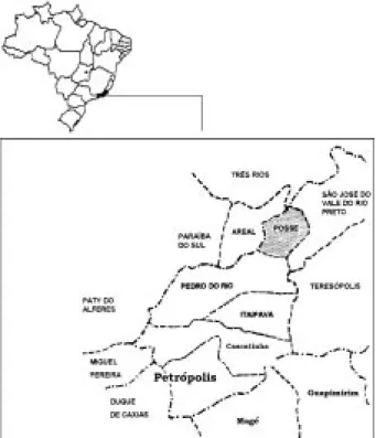 Fig. 1: district of Posse, Petropólis municipality, State of Rio de Janeiro, Brazil.