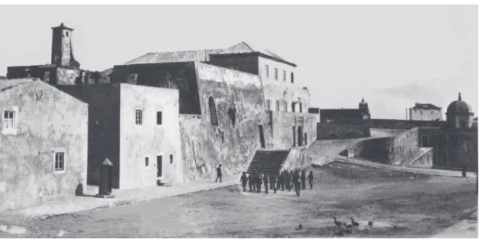 Fig. 9 – Fotografia do complexo anterior ao projecto de Rodrigues Lima, Forte.In Peixoto,  Luís Correia (2003)