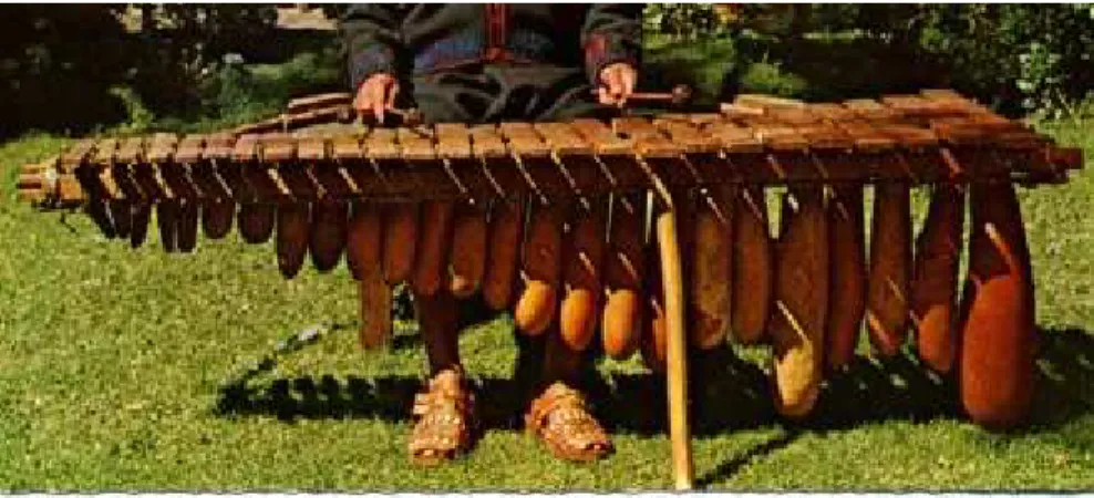 Fig. 4.  Marimba diatônica guatemalteca.  