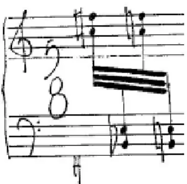 Fig. 21.  Gesto musical presente no início da obra, constituído por parte do motivo  demonstrado na figura 22