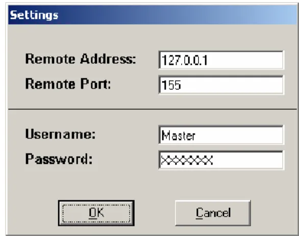 Figure 13. Remote Control Software. 
