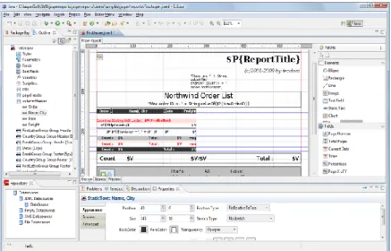 Figura 16 – Criação de um relatório utilizando o Jaspersoft Studio   (fonte: http://marketplace.eclipse.org/content/jaspersoft-studio) 