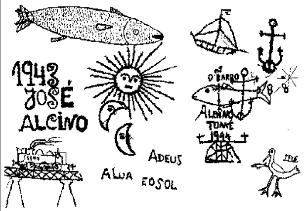 Figure 8.  A selection of typical Côa petroglyphs, most of which are more weathered and patinated than the small number of zoomorphs in the valley (n=&lt;100) that are attributed to the Upper Palaeolithic period by some archaeologists