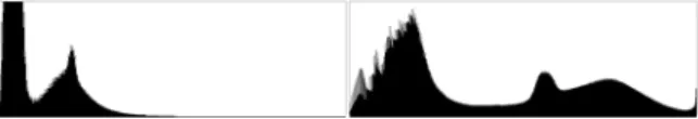 Figure 2: PTM input image histograms from low- low-and high-incident light angles.