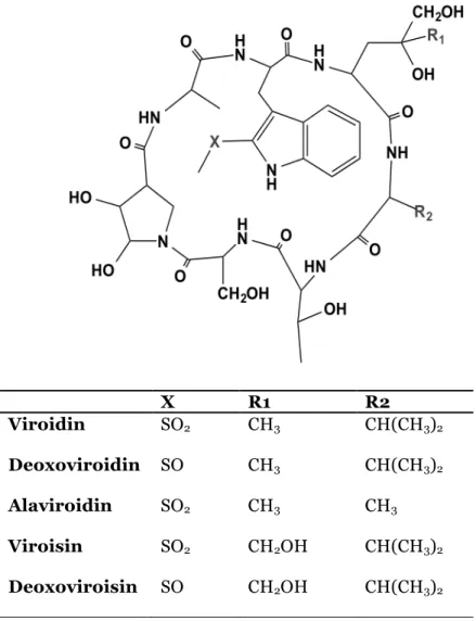 Figure 2. Chemical structure of virotoxins 