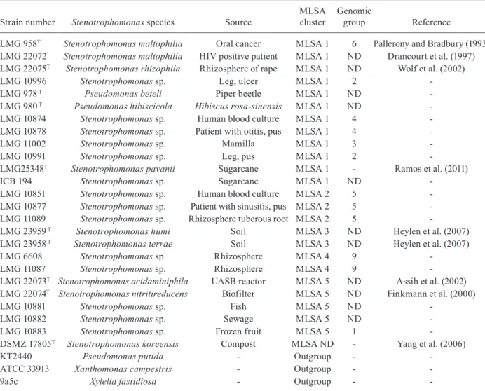 TABLE I Strains used in this study
