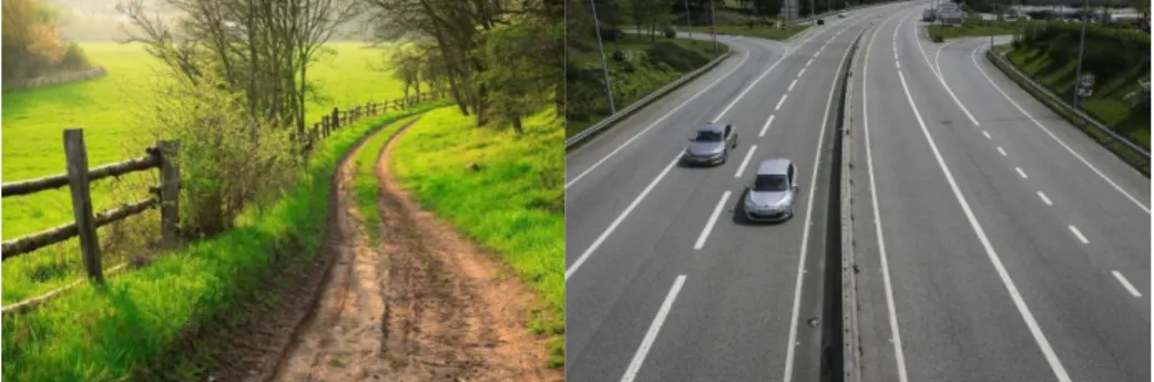 Figura 2- Carreiro e autoestrada 
