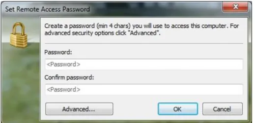 Ilustração 6 - Escolha de password no cliente 