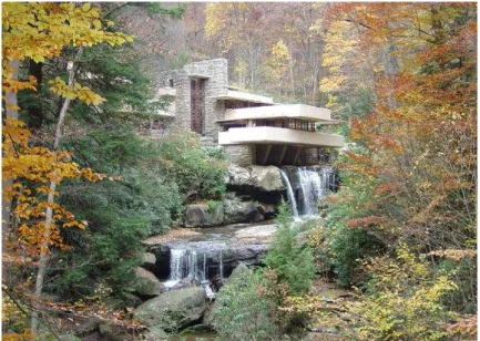 FIGURA 11 – Casa da Cascata, Pensilvânia, EUA, arquiteto Frank Lloyd Wright, 1936.  Fonte: FRYSINGER, 2006