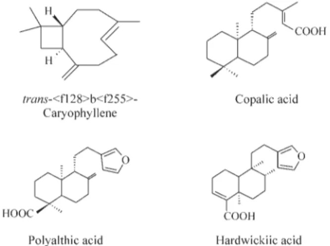 Figure 1 - Terpenes in the oleoresin of Copaifera duckei Dwyer.