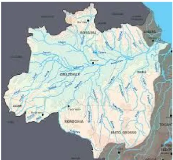 Figura 2.4: Mapa Hidrográfico da Amazônia   Fonte: Google Imagens. 