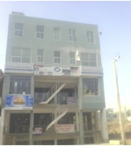 Figure 1.  3D Finite Element Model       Figure 2.  Real Picture of Building in Pakistan for                                   which Seimic evaluation is performed                 