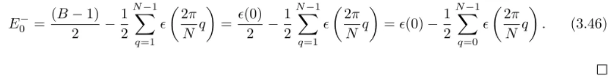 Tabela 3.1: Autoestados do Hamiltoniano e correspondentes autoenergias no subespa¸co contendo um n´ umero par de quasipart´ıculas, onde q i 6= q j se i 6= j.