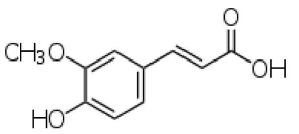 Figura 3. Fórmula estrutural do ácido ferúlico 