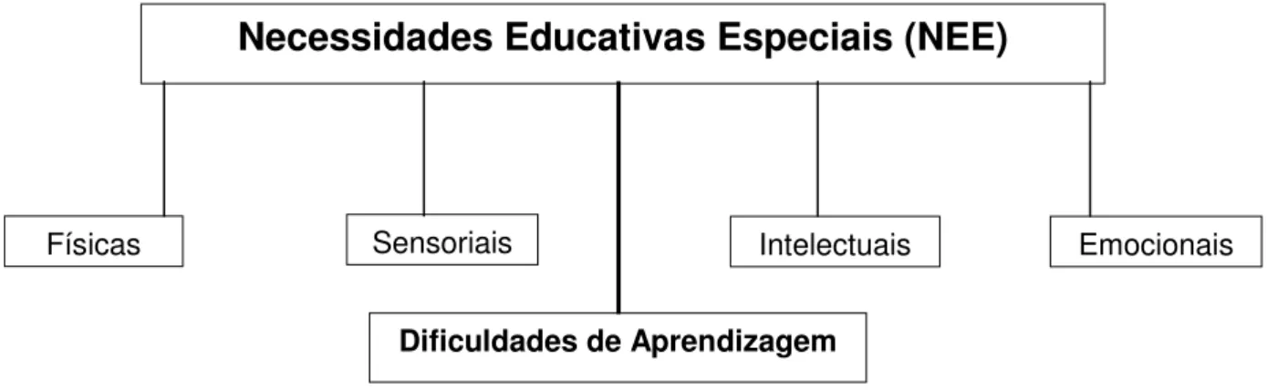 Figura 1 - Problemáticas associadas às necessidades educativas especiais 