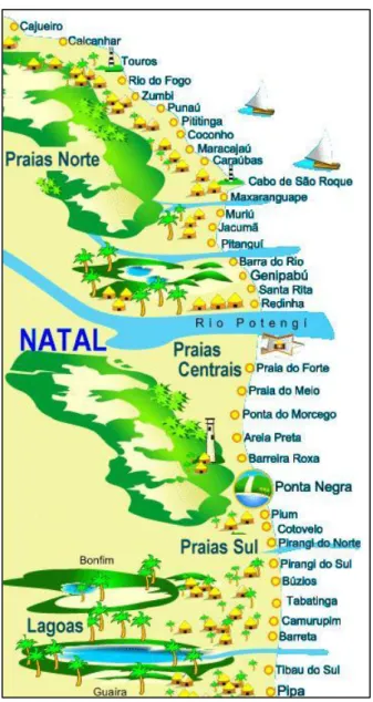 Figura 5 – Mapa do litoral- Grande Natal 