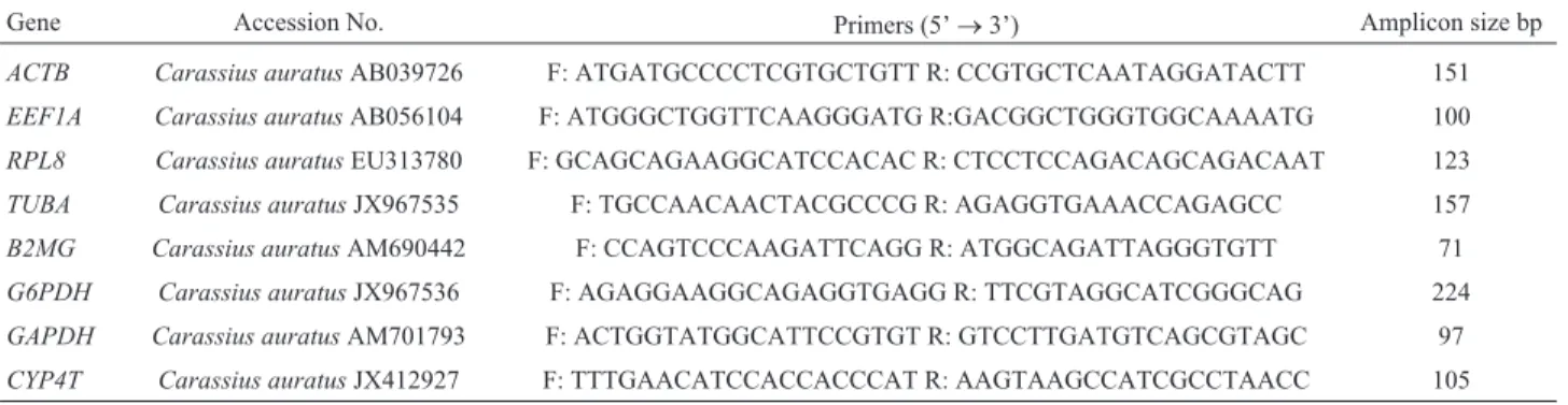 Table 2 - Primers for RT-qPCR analysis.