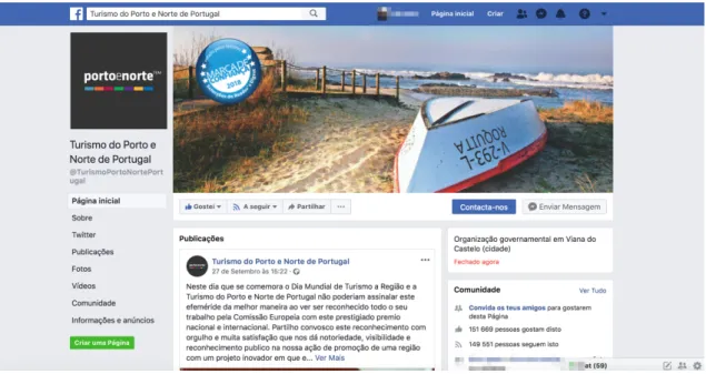 Figura 8: Facebook do Turismo Porto e Norte de Portugal 
