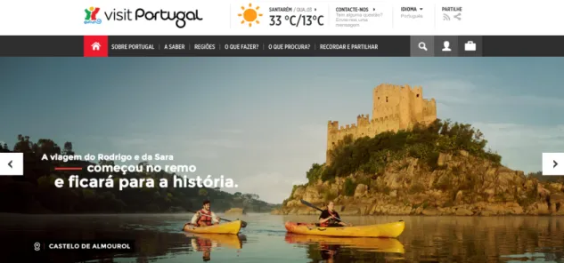 Figura 15: Website do Turismo de Portugal 