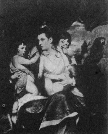 Figura 3: Quadro de Lady Cockburn e seus Filhos, de Sir Joshua Reynold  (1723-1792) com traços semelhantes aos indivíduos com SD