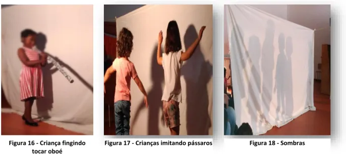 Figura 16 - Criança fingindo  tocar oboé