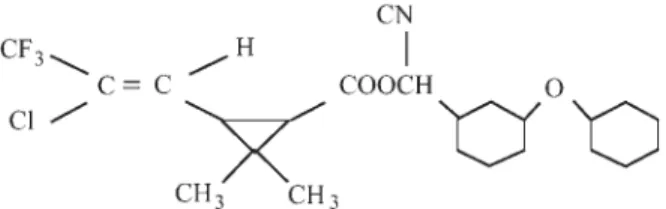 Figure 1 - Structure of the pyrethroid insecticide lambda-cyhalothrin (C 23 H 19 ClF 3 NO 3 ).