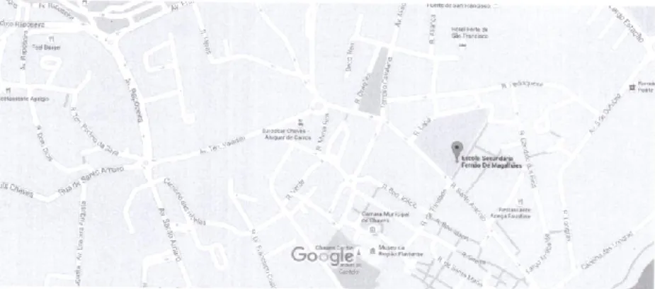 Figura 3 – Localização geográfica da escola secundária Fernão de Magalhães.  Fonte: Internet