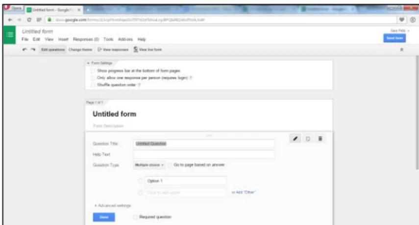 Figura 29 – Exemplo de ferramenta de criação de questionários Google Forms