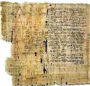 Figura 4 - Papiro de Rhind (Egípcio) ou Ahmes (Museu Britânico) §