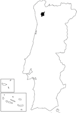 Figure 1: Map of the location of Guimarães 