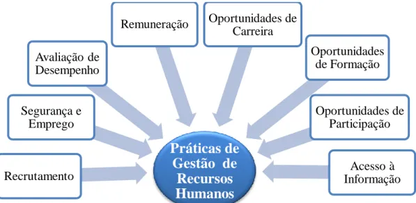 Ilustração 7 – Componentes da Prática de Gestão de Recursos Humanos  Fonte: Elaboração Própria