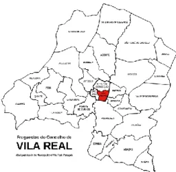 Ilustração 1 – Mapa do concelho de Vila Real 