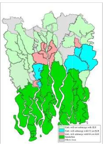 Fig. 7 — Land distribution under different scenarios