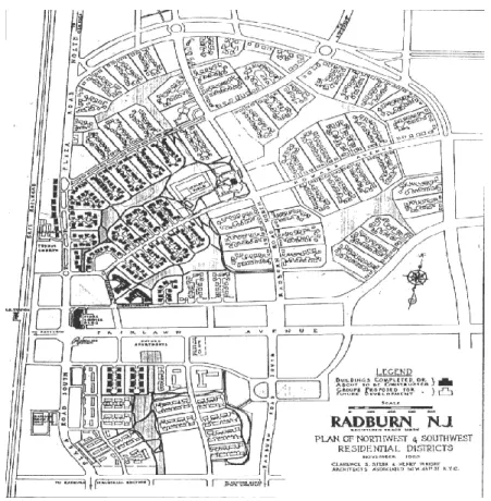 Fig 2.10: Radburn plan (https://www.pinterest.com/pin/323062973241554760/) 