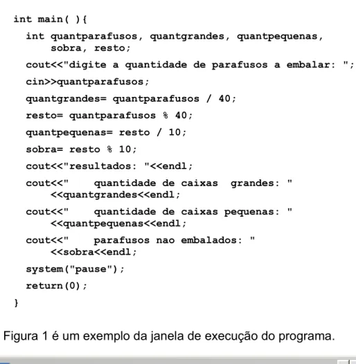 Figura 1 ± Modelo de janela de execução 