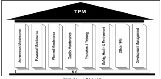 Figure 2.5 - TPM pillars  (Source: Rahman &amp; Hoque, 2014, p. 20)