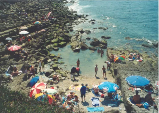 Figura 8.4 - Secção da Praia da Consolação em plena época balnear. 