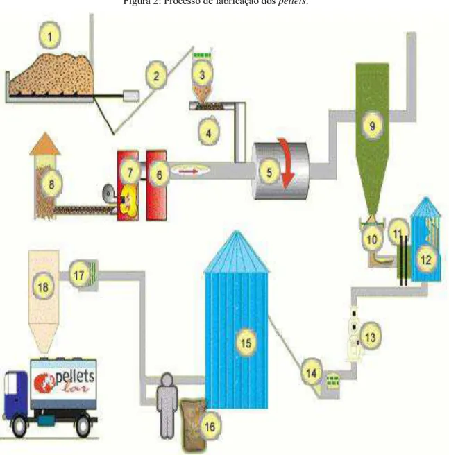 Figura 2: Processo de fabricação dos pellets. 